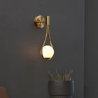 Mdern Glass ball wall scones bedside Bedroom Brass Gold Color Minimalist wall lamp (WH-OR-12）