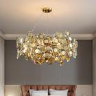 LED chandeliers home decor gold crystal lamp living room rectangular high ceiling lamp(WH-CY-238)