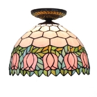 Tiffany pink color ceiling lamp dining room hallway sitting room light(WH-TA-17)