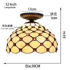 Tiffany lamp Style Indoor home Living room Bedroom Kitchen yewllo industrial chandelier(WH-TA-20)