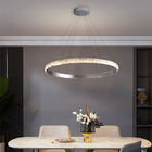 Silver Crystal Chandelier For Living Dining Room Luxury Ring Staircase pendant lighting for dining room(WH-CY-192)